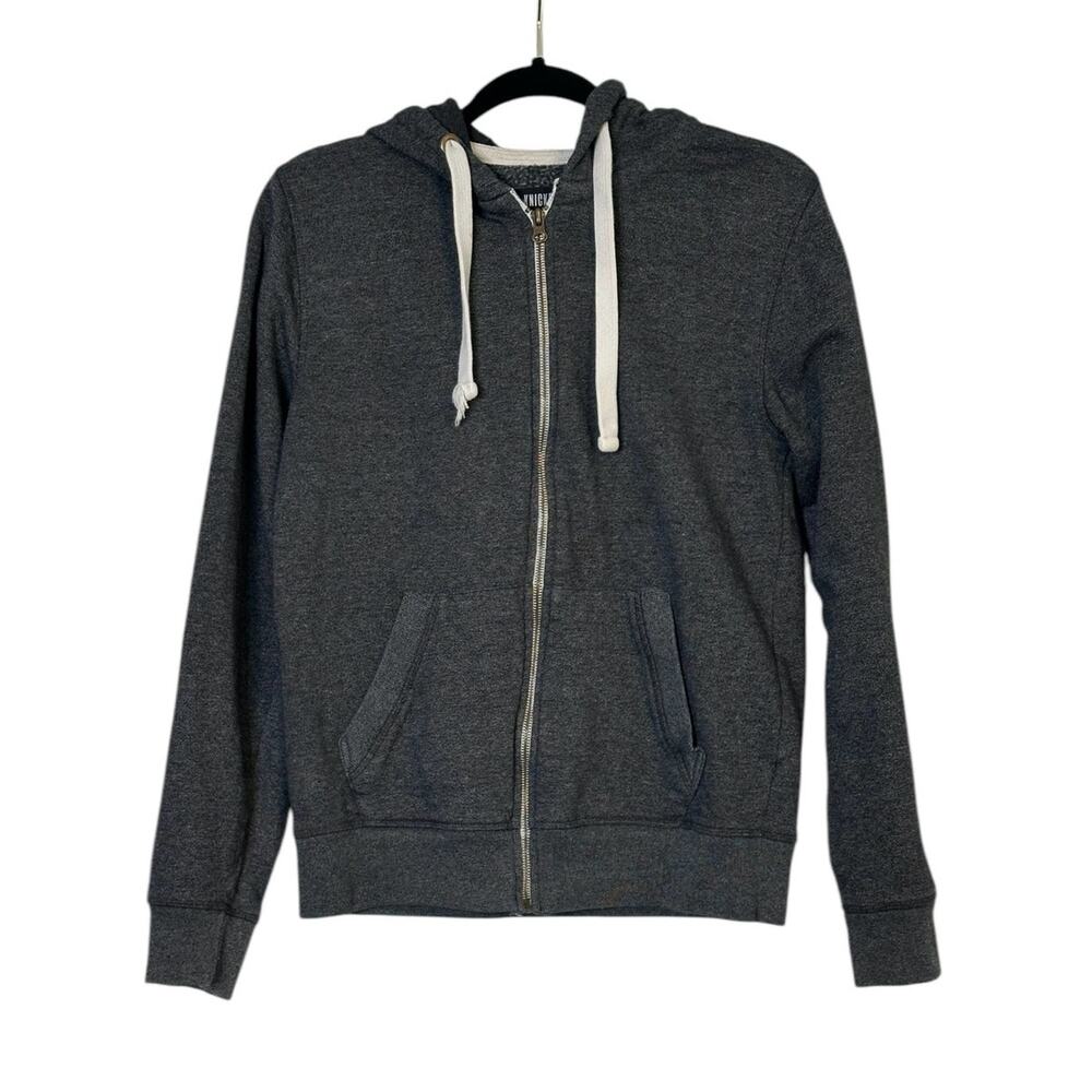 Knickerbocker gray hoodie zipper jacket size Small